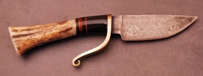 Stag/Leather washer Damascus Hunter - 2