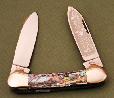 Bulldog Brand 1996 Abalone handled and Pearl Canoe