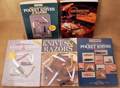 Four Sargent Price Guides plus Counterfeit book.