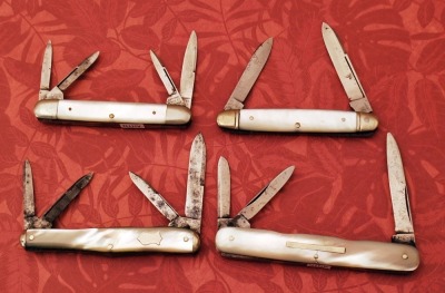 Four Pearl Handle Knives