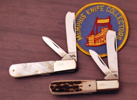 Two Memphis Knife Collectors Club Barlow Knives