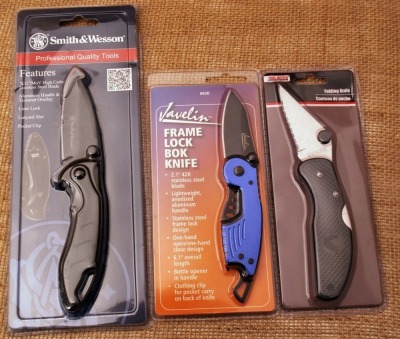 Three Clampacked Knives