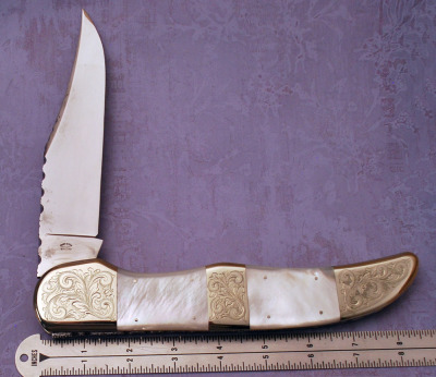 Fight'n Rooster Pearl English Display Knife - 2