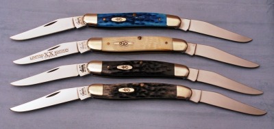 Four Case Bone Handle Muskrats