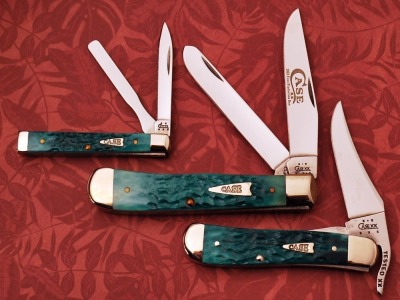 Three Case Green Bone Knives