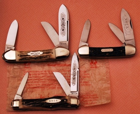 Three NCKA Club Knives