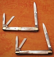 Pair of Battle Ax WWII Pearl whittlers