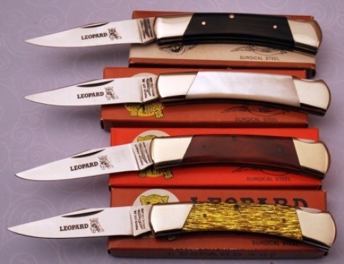 Four Parker Leopard Lockbacks