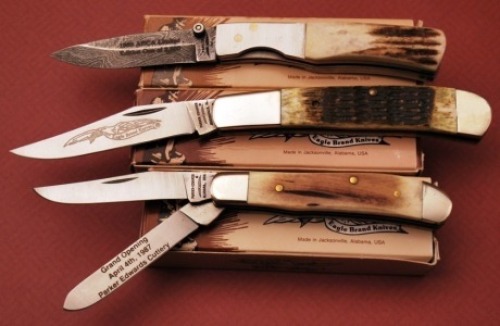 Three Parker USA made knives