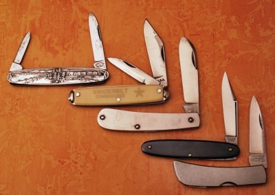 5 knives-Cattaraugus, Feist German, 3 more - 2