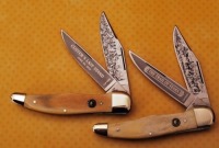 H&R Bone etched folding hunters