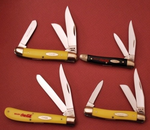 Four Case Coca-Cola knives