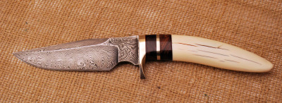 R. Hinton & Son Columbus GA warthog tooth Damascus Hunter