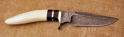 R. Hinton & Son Columbus GA warthog tooth Damascus Hunter - 2