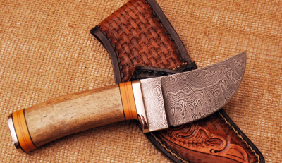 Rade Hawkins Damascus handmade stubby hunter - 2