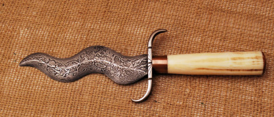 Wayne Goddard Kris Blade Damascus warthog hunter