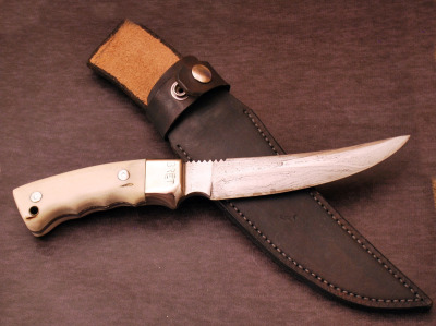 BRET Damascus smooth stag hunter