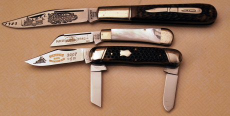 Three Memphis Knife Collector Club Knives