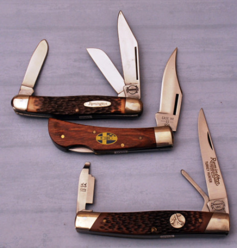 Two Remington Stockman's and a Case Lockback