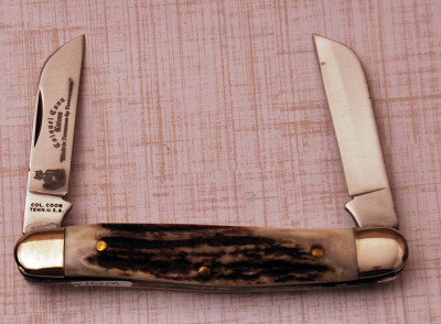 Colonel Coon Stag Two Blade Folder - 2