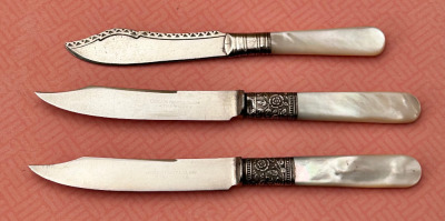 Three Pearl Handle Steak Knives