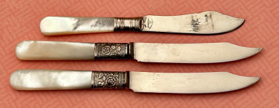 Three Pearl Handle Steak Knives - 2