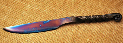 Unmarked Forged Twist knife