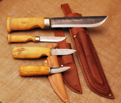 Group of 4 Marttiini Finnish fixed blades