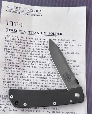 Robert Terzuola Titanium Folder