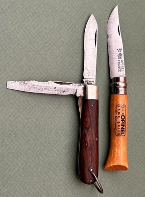 Opinel and a M Klein & Sons Electricians Knife