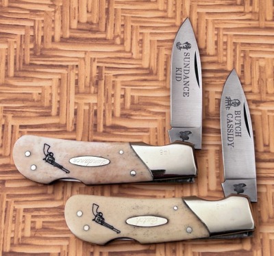 Frost Cutlery Butch Cassidy and the Sundance Kid Bone Lockbacks