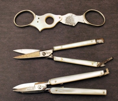 Two Pearl Scissor and a Pearl Cigar Cutter