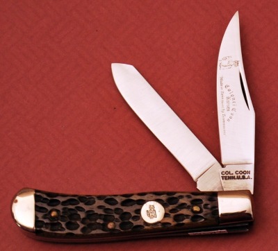 Colonel Coon Bone Handle Mini Trapper