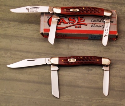 Pair of Case Red Bone Stockman