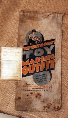 Vintage Cattaraugus Whitt-L-Kraft Toy Making Outfit bag