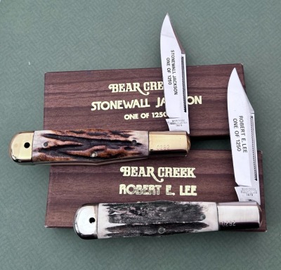 Set of Bear Creek Stag Folding Coke Bottle Hunters