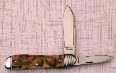 Joel Chamblin Mammoth handled Multi-blade handmade Folder