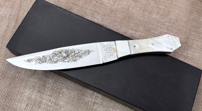 Jimmy Lile Pearl Coffin Bowie, engraved