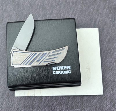 Boker Titanium/Ceramic Blade lockback in box - 2