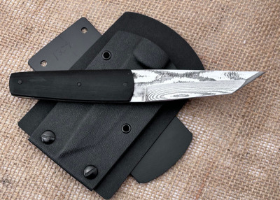 Bud Nealy Damascus Combat Tanto - 2