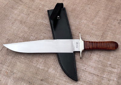 Jim Siska Large Wood handled Handmade Bowie