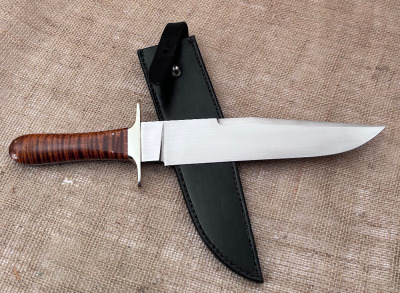 Jim Siska Large Wood handled Handmade Bowie - 2