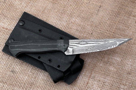 Bud Nealy Combat Small Skinner, Daryl Meier Damascus