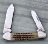 1998 Case Engraved Green Bone Canoe - 2