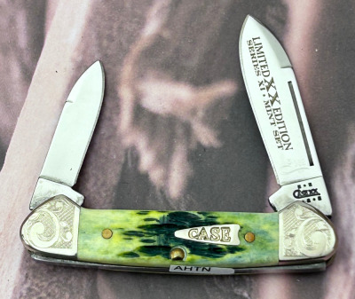 2002 Case Green Bone Engraved Limited Baby Butter Bean