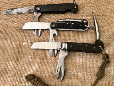 Group of 3 British Military knives-2 Marlin Spikes - 2