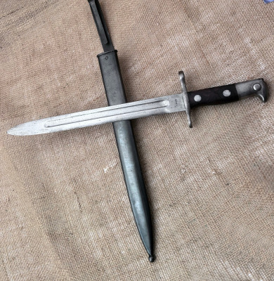 1896 Krag Bayonet with metal scabbard - 3