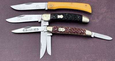 Three German knives: Kissing Crane & Eye Brand