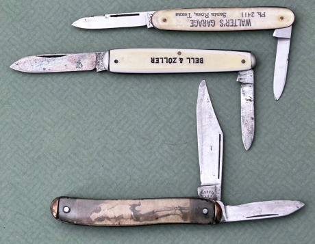 Trio of vintage Advertising knives