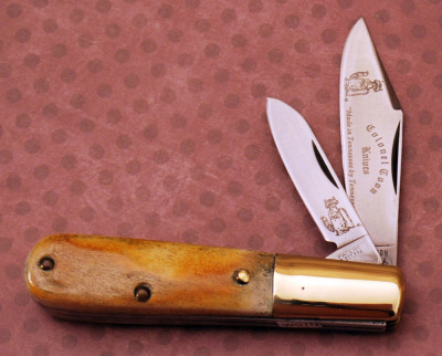 Colonel Coon Stag Barlow Coon etched small Blade